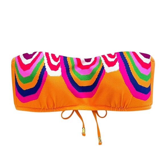 Trina Turk Rainbow Swirl Mango Bandeau Bikini Top - Picture 1 of 6